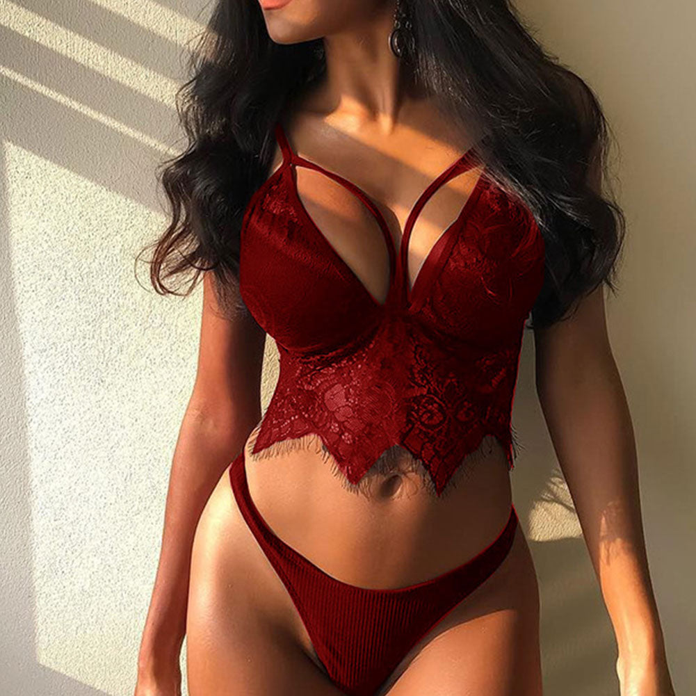 Lace Bra and Panty Lingerie Set