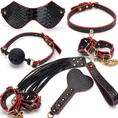 Collar and Handcuffs Restraint Set