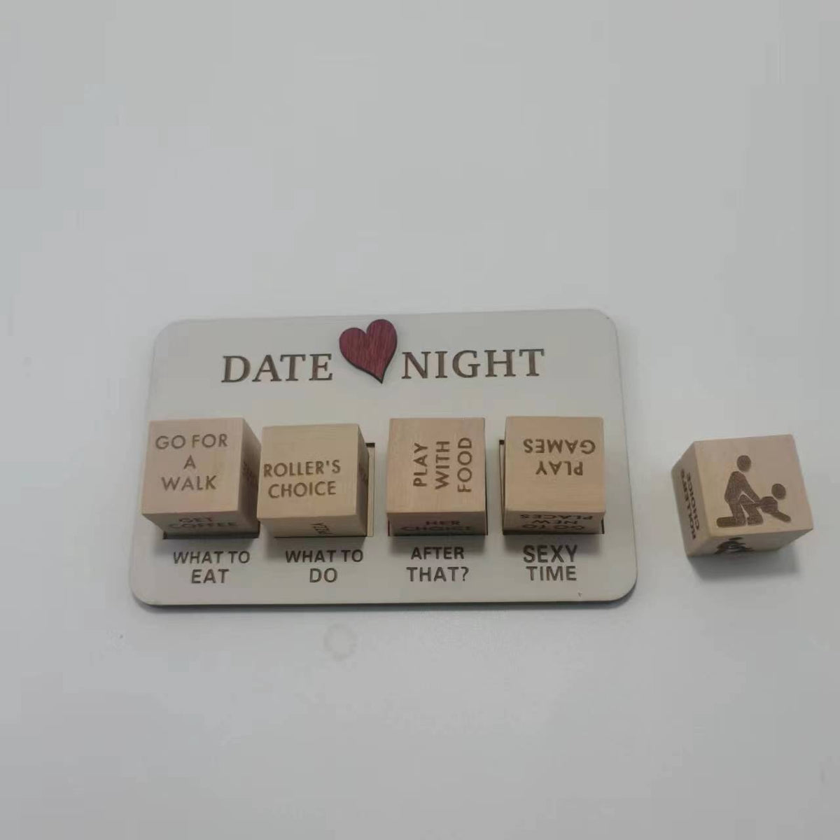Wooden Date Night Dice - Date Night Dice With 5 Dice